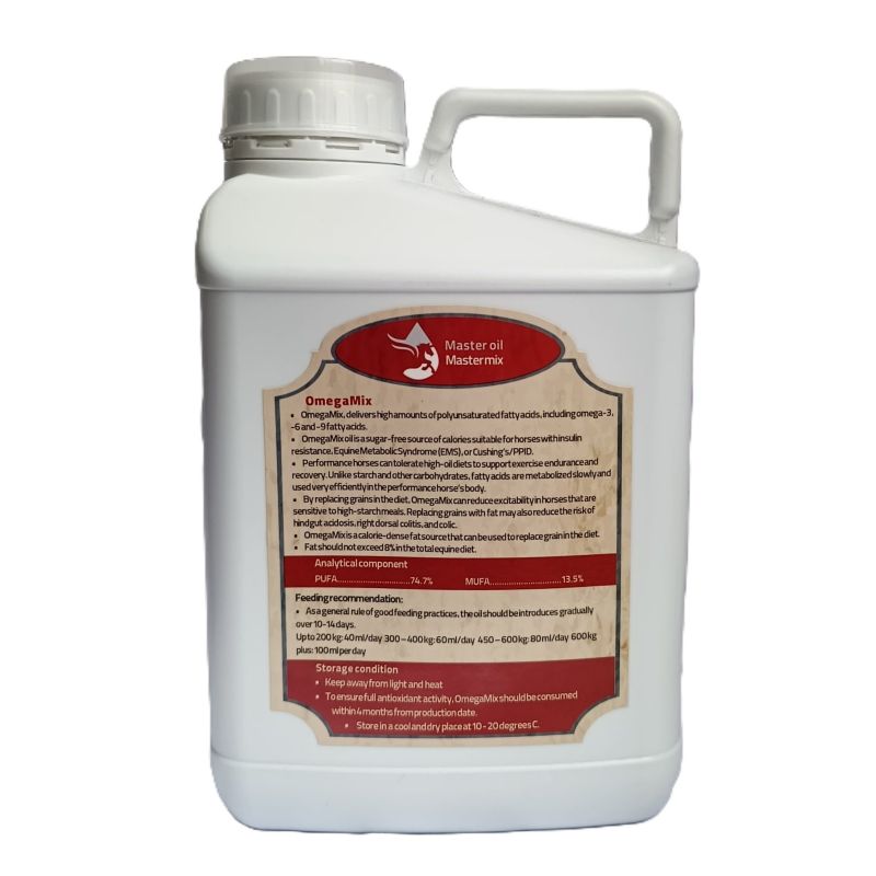 روغن اختصاصی اسب زیبایی – امگامیکس فست‌کوک (Omega Mix) - 5 لیتری