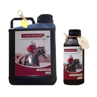روغن خوراکی تقویت رشد عضلات اسب، کاسپین ریسینگ فست کوک: روغن اختصاصی اسب ورزشی، حاوی گاما اوریزانول، با امگا 3، افزایش دهنده استقامت اسب.