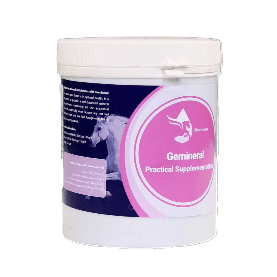 مکمل خوراکی اسب جمینرال فست‌کوک، مناسب برای تقویت دستگاه گوارش اسب، رفع گنده خواری، بهبود هضم غذا و افزایش سلامت روده، قابل استفاده در اسب بالغ و کره‌اسب.