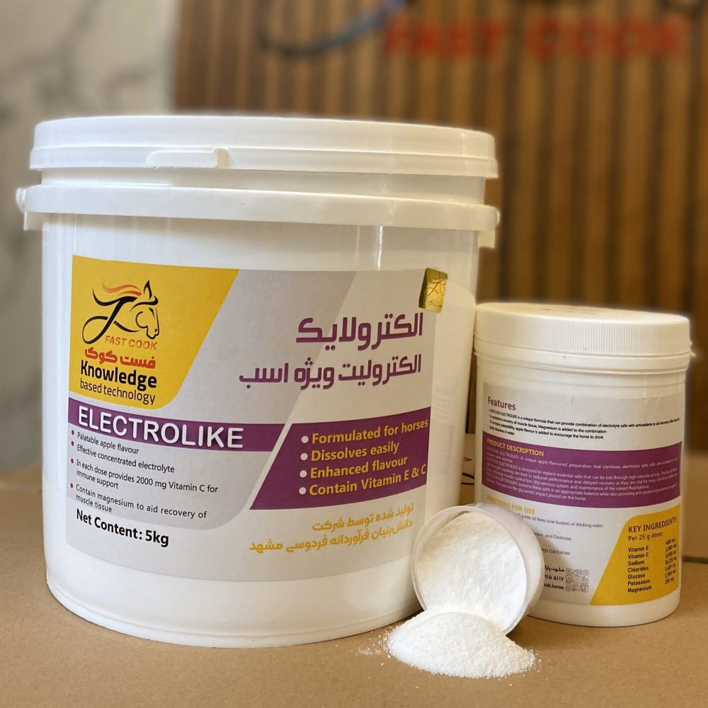 مکمل تامین الکترولیت اسب فست‌کوک با فرمولی تخصصی برای اسب‌های ورزشی، مناسب هوای گرم و تمرین شدید. حاوی آنتی‌اکسیدان‌ها، ویتامین‌ها برای تقویت سیستم ایمنی.