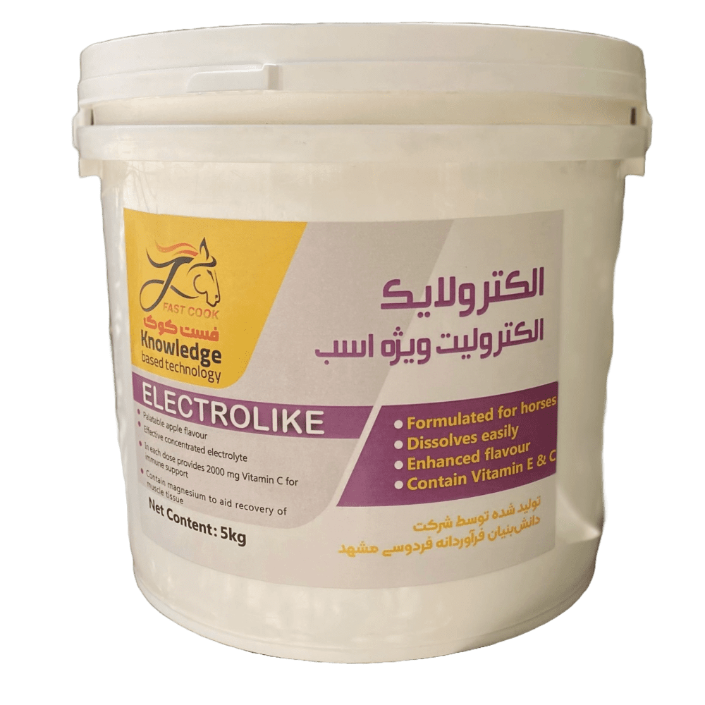 مکمل تامین الکترولیت اسب فست‌کوک با فرمولی تخصصی برای اسب‌های ورزشی، مناسب هوای گرم و تمرین شدید. حاوی آنتی‌اکسیدان‌ها، ویتامین‌ها برای تقویت سیستم ایمنی.
